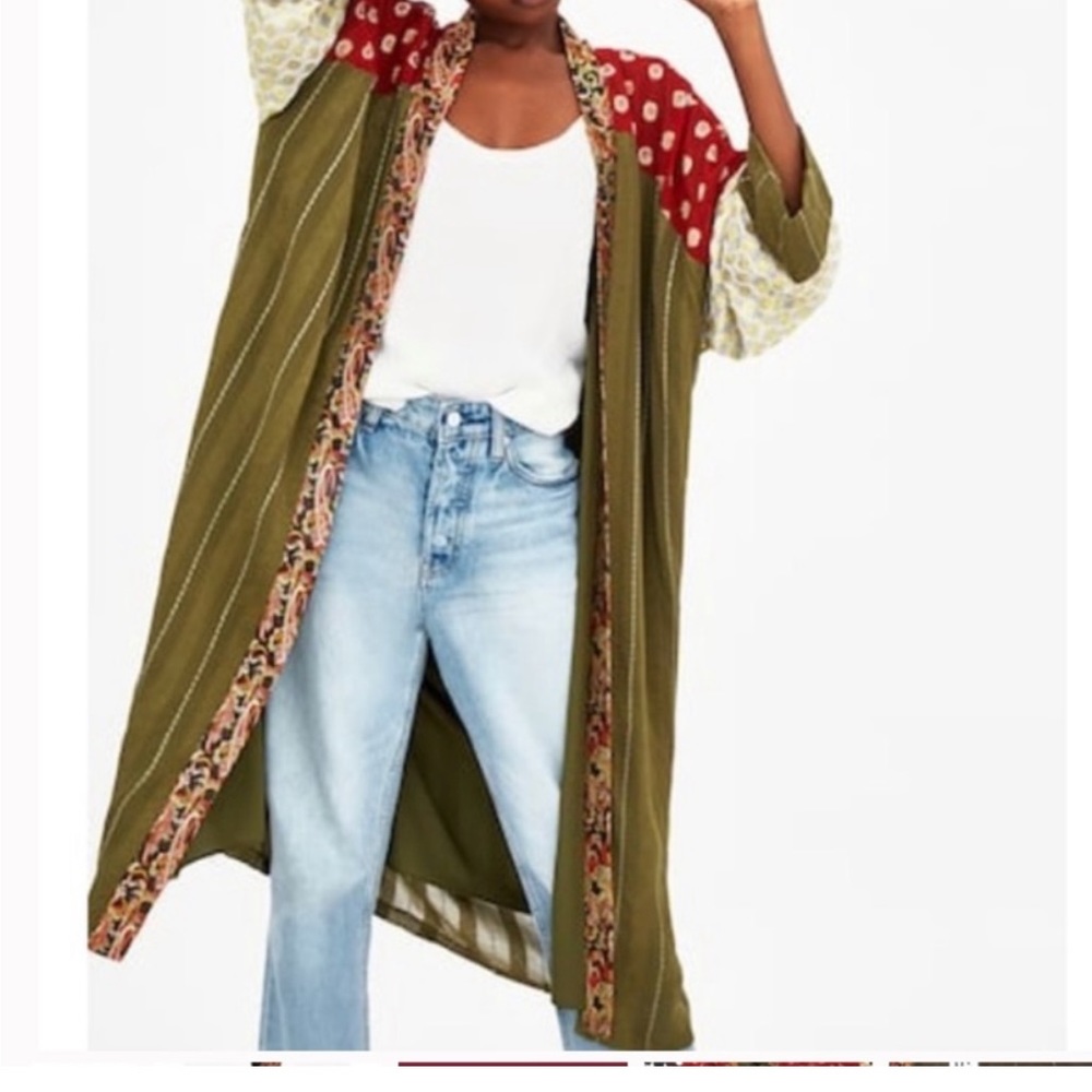 Zara Patchwork Mixed Print Kimono